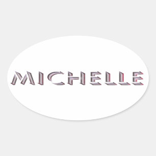 Michelle-Aufklebername Ovaler Aufkleber