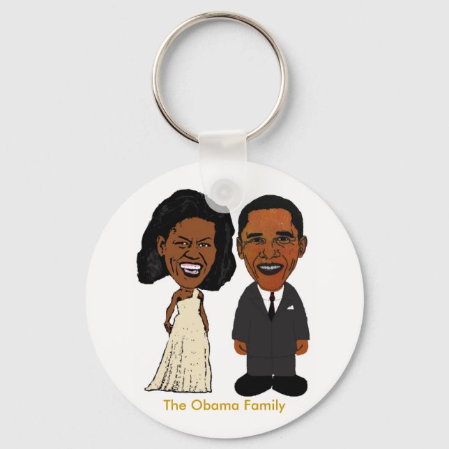 Michelle & Barack Obama Schlüsselanhänger (Vorderseite)