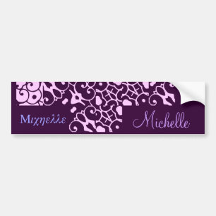 Michelle Designer Name Bumper Sticker Autoaufkleber