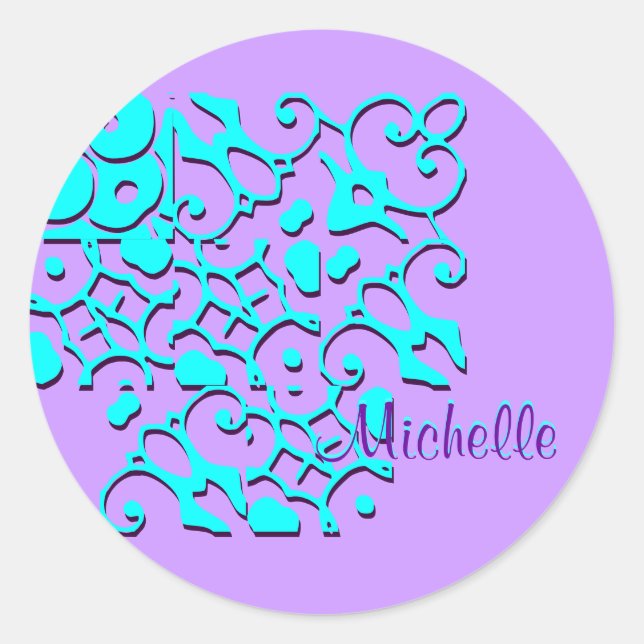 Michelle Designer Name Sticker (Vorderseite)