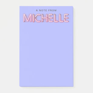 Michelle Name in glühender Neonbeleuchtung Neuheit Post-it Klebezettel