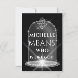 Michelle Name Meaning Diamond Graduate Spark Einladung