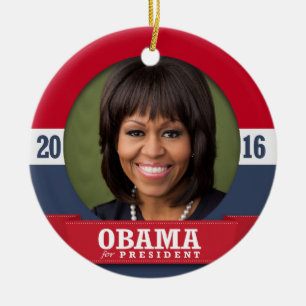 MICHELLE OBAMA 2016 KERAMIKORNAMENT