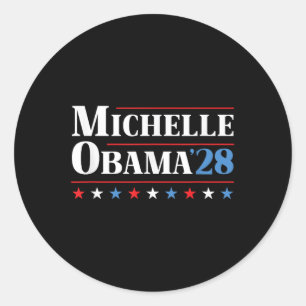 Michelle Obama 2028 für Präsident Runder Aufkleber