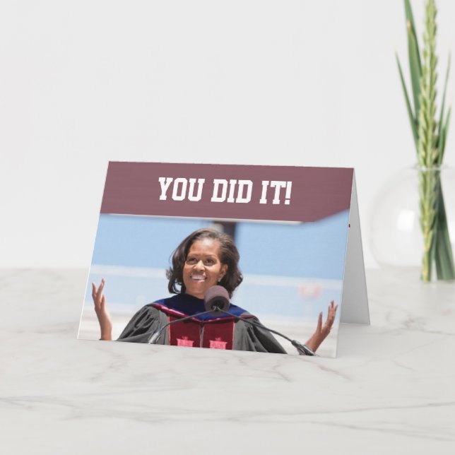 Michelle Obama - Abschluss Card Karte (Vorderseite)