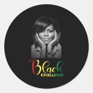 Michelle Obama Black Excellence Black History Mont Runder Aufkleber