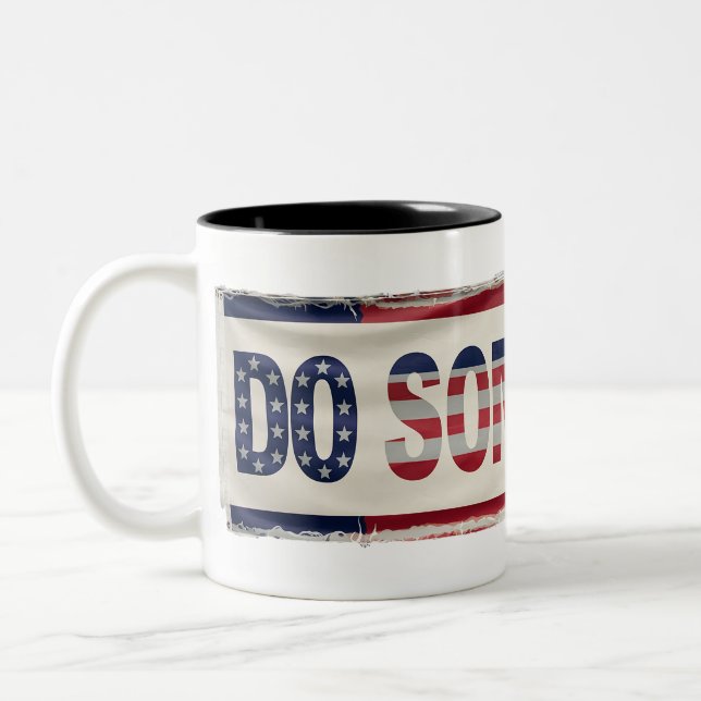 MICHELLE OBAMA &#x27;DO some&#x27; Tattered Banner TASSE (Links)