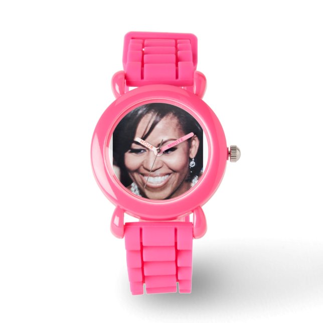 MICHELLE OBAMA, ERSTE LADY-Uhr Armbanduhr (Vorderseite)