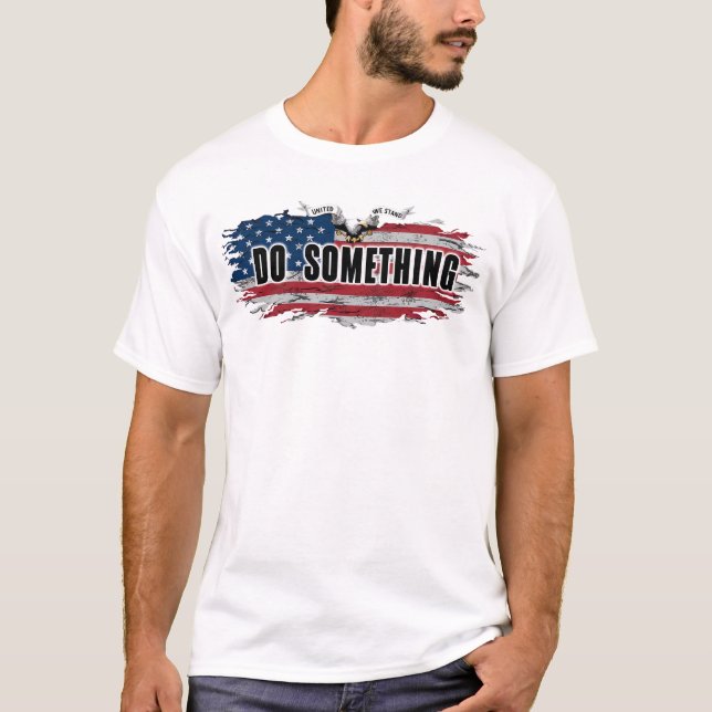 MICHELLE OBAMA "FAIS QUELQUE CHOSE" T-SHIRT HOMME (Devant)