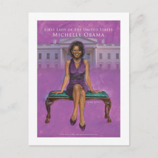 MICHELLE OBAMA FIRST LADY PRINT POSTKARTE