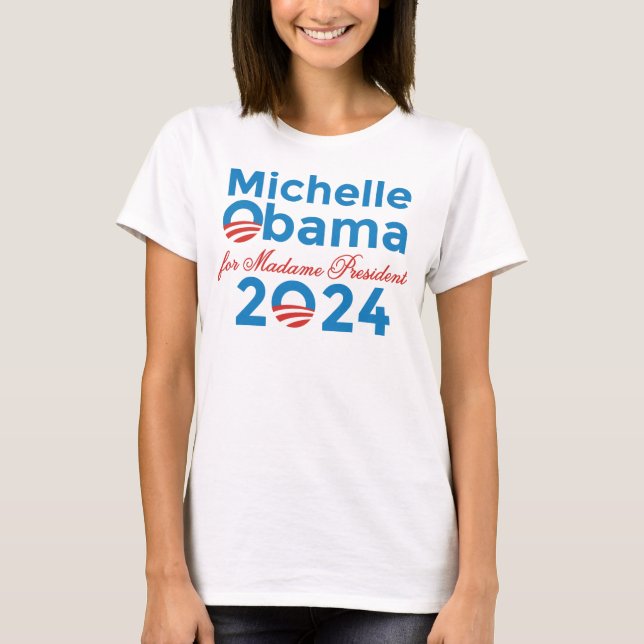 Michelle Obama für Madame Präsident 2024 T-Shirt (Vorderseite)