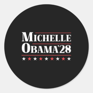 Michelle Obama für Präsident 2028 Premium Runder Aufkleber