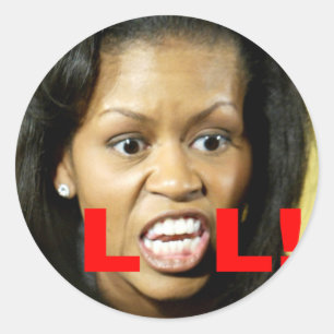 Michelle Obama LOL Runder Aufkleber