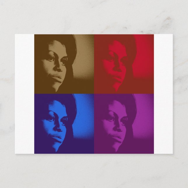 michelle Obama Postkarte (Vorderseite)