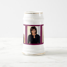MICHELLE OBAMA Stein Bierglas