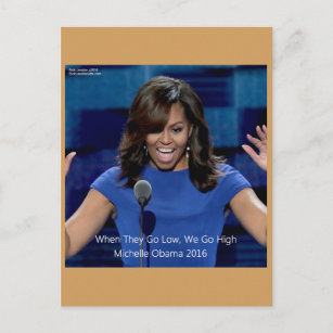 Michelle Obama "We Go High" Collectible Postkarte