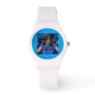 Michelle Obama "Wir machen es besser" Silikon Unis Armbanduhr