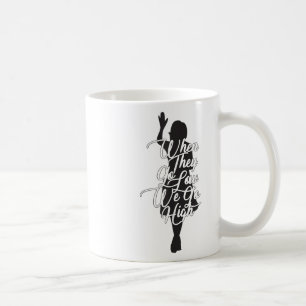 Michelle Obama Zitat - Wenn sie niedrig sind, gehe Kaffeetasse