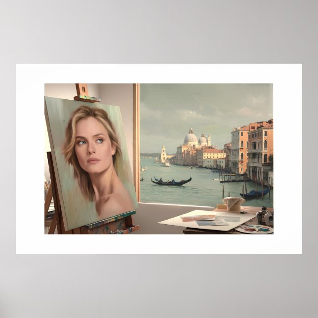 Michelle Pfeiffer Portrait in Progress - Pastel Poster (Vorne)