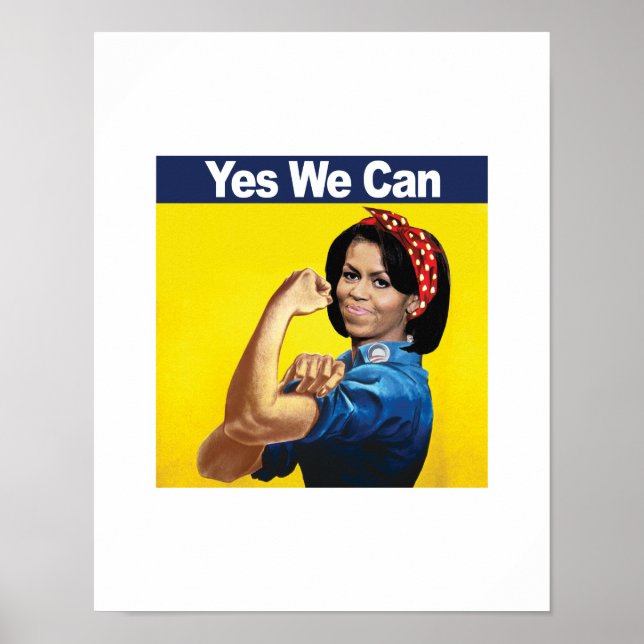 MICHELLE THE RIVETER - JA, WIR KÖNNEN -.pnng Poster (Vorne)