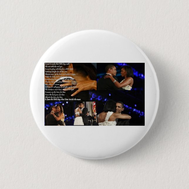 Michelle- u. Obama-Liebe Button (Vorderseite)