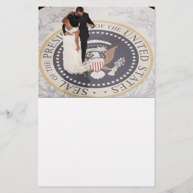 Michelle und Barack Obama Briefpapier (Vorderseite)