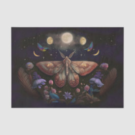 Michelles flatternder Mond, farbenfroher Moth Seidenpapier