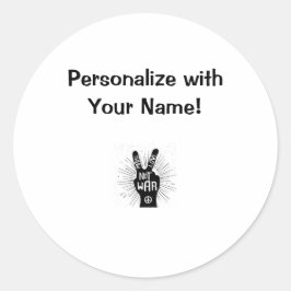 Michelle's Liebe, nicht War-(CYO)-Personalisiertes Runder Aufkleber