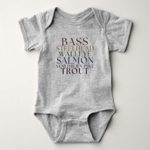 Michigan-Angeln passende Familien-Baby-T-Shirt Baby Strampler
