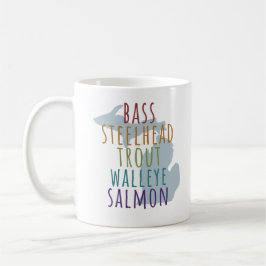 Michigan Angelusmug mit Fischmotiv Kaffeetasse