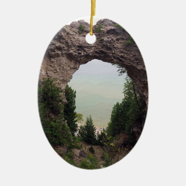 Michigan Arch Rock Geology Foto Keramikornament (Vorne)