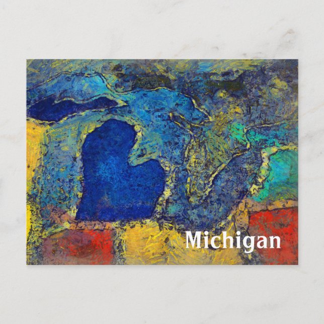 Michigan Artwork Postkarte (Vorderseite)