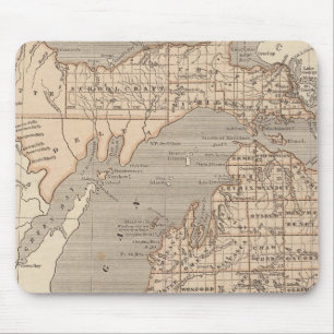 Michigan Atlas Karte Mousepad
