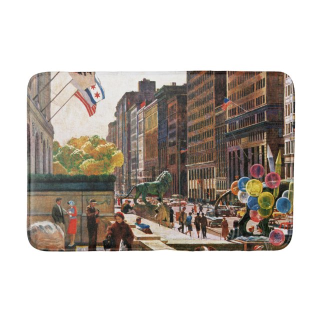 Michigan Avenue, Chicago von John Falter Badematte (Vorderseite)