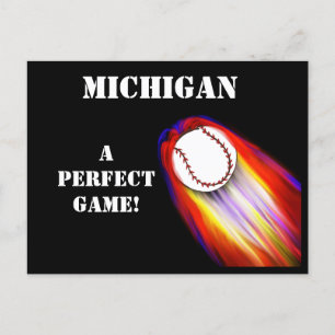 MICHIGAN BASEBALL FEIERTAGSPOSTKARTE