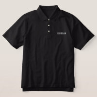 Michigan bestickt Classic Polo Shirt Black