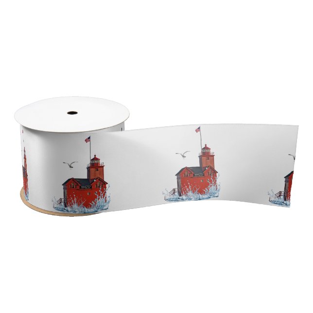 Michigan "Big Red" Lighthouse Satinband (Spule)