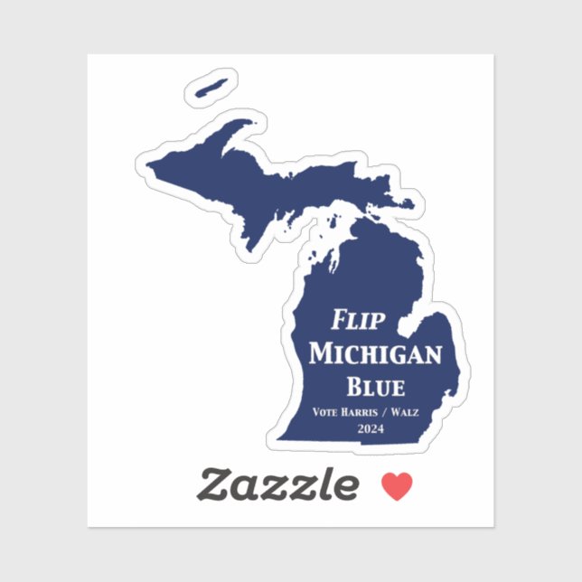 Michigan Blue im Jahr 2024 gedreht Aufkleber (Blatt)
