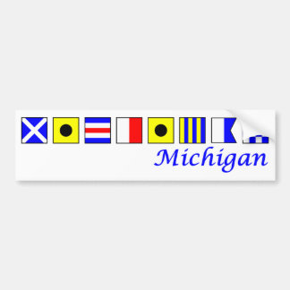 Michigan buchstabierte im Seeflaggenalphabet Autoaufkleber