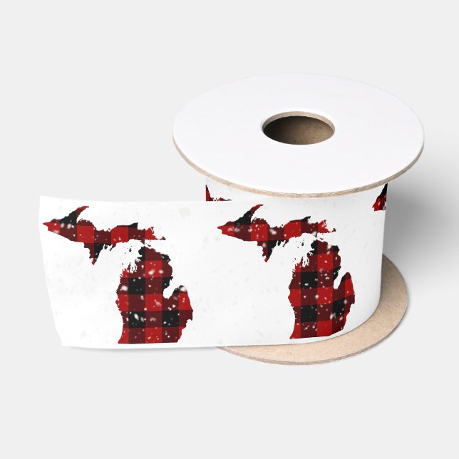 Michigan Buffalo Kariert Satinband (Spule)
