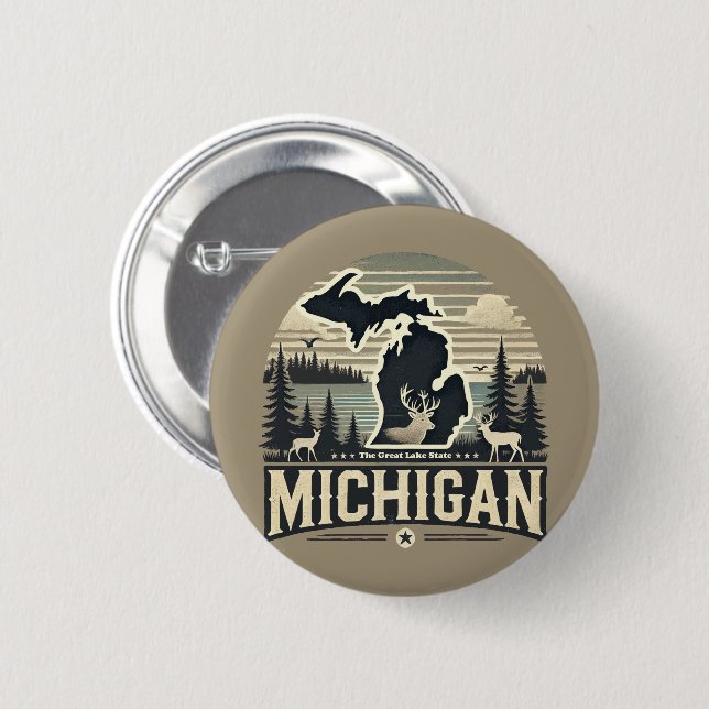 Michigan Button (Vorne & Hinten)