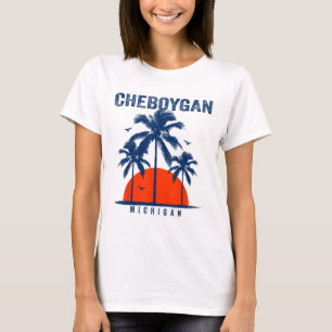 Michigan Cheboygan Ozean Surfen Wellenreiten T-Shirt