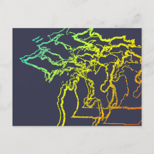 michigan chill blur postkarte