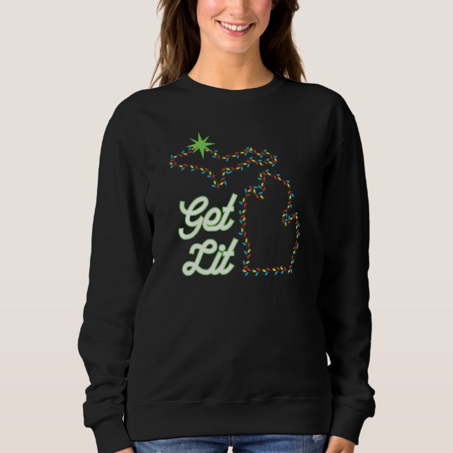 Michigan Christmas - drôle de Sweatshirt de fête! (Devant)