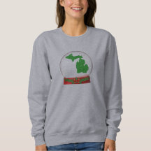 Michigan Christmas Snow Globe Sweatshirt