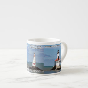 Michigan City East Pierhead & Bkw Lights Espressotasse