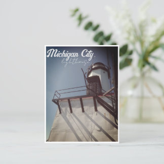 Michigan City IN Leuchtturm Postkarte