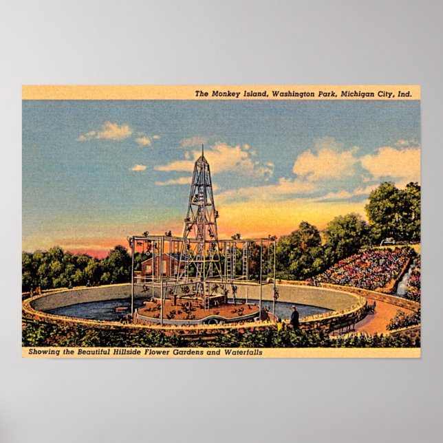 Michigan City, Indiana Washington Park Zoo Poster (Vorne)