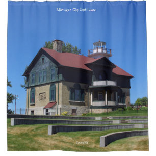 Michigan City Lighthouse Duschvorhang