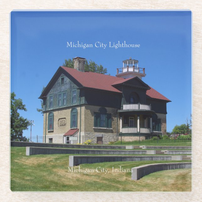 Michigan City Lighthouse Untersetzer (Vorderseite)